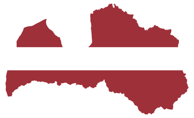 Latvia Map Flag clipart