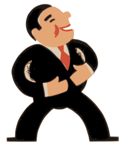 Laughing Business Man clipart