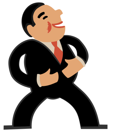 Laughing Business Man - Remix clipart