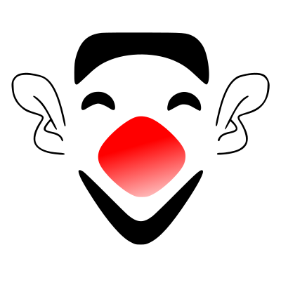 Laughing clown face clipart