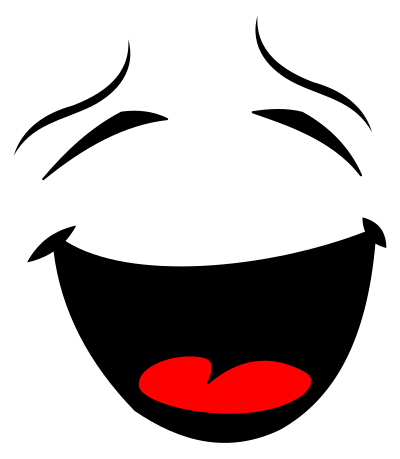 Laughing Smiley Face Silhouette clipart