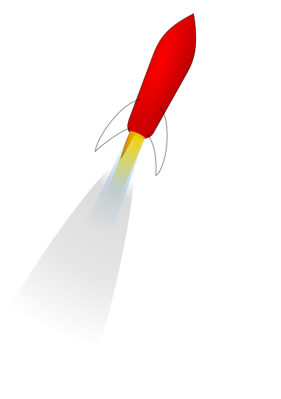 Launching Red Rocket clipart