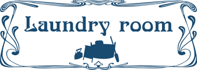 Laundry room door sign clipart