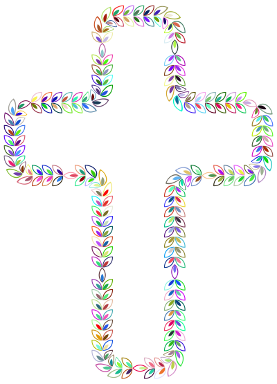 Laurel Cross Prismatic clipart