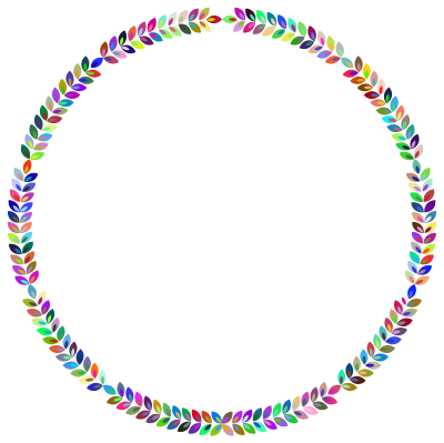 Laurel Frame Prismatic 2 clipart