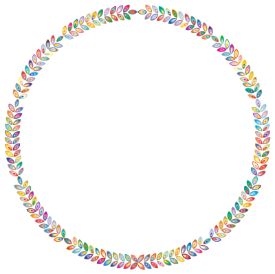 Laurel Frame Prismatic 3 clipart