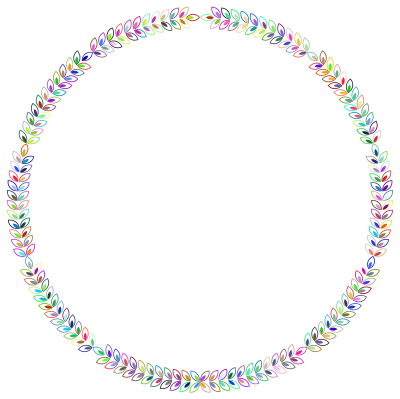 Laurel Frame Prismatic clipart