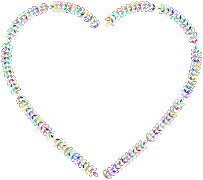 Laurel Heart Prismatic clipart