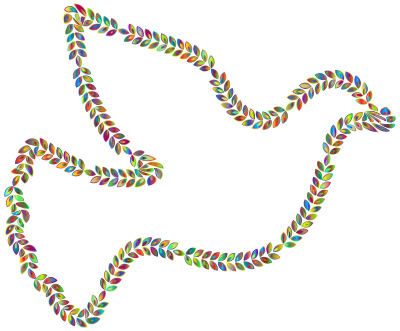Laurel Peace Dove Polyprismatic clipart