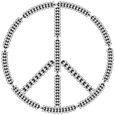Laurel Peace Sign clipart