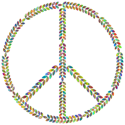 Laurel Peace Sign Polyprismatic clipart