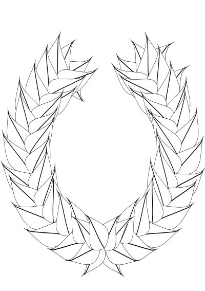 Laurel Wreath blank outline clipart