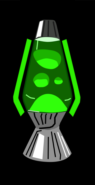 Lava-lamp (Glowing green) clipart