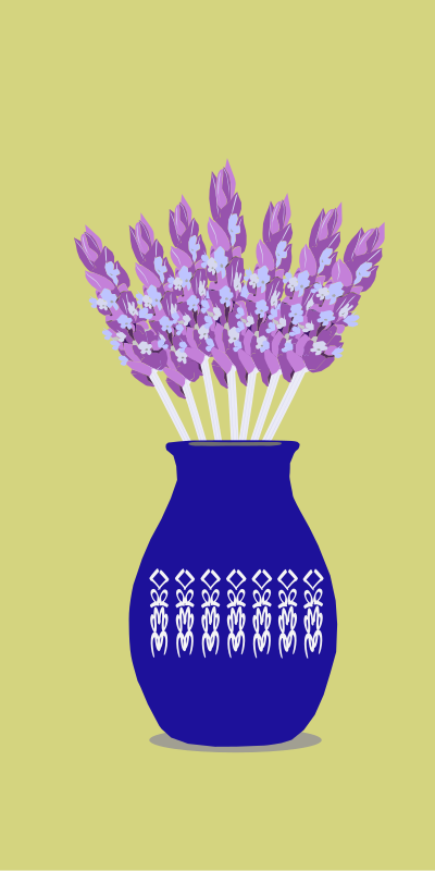 Lavender in bluevase clipart