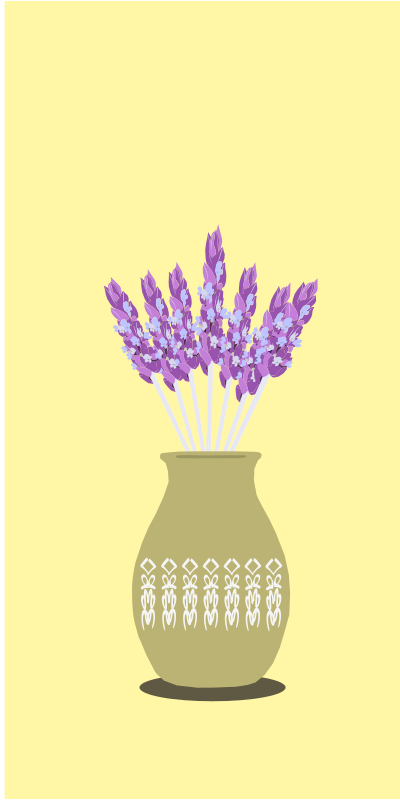 Lavender in vase clipart