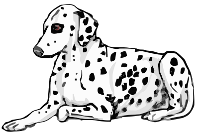Laying dalmatian clipart