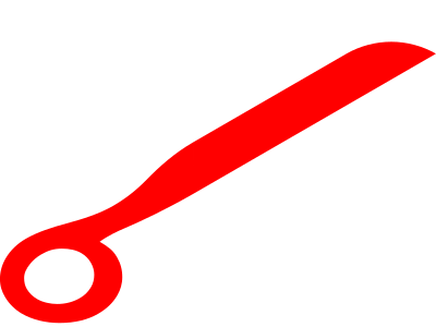 Lazur URH's red scissors simplified clipart