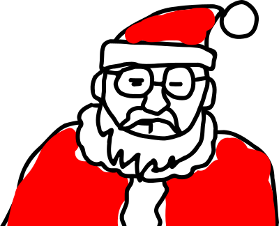Lazy Santa clipart