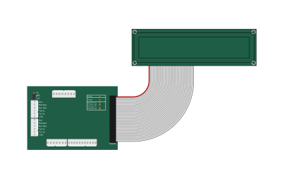 LCD display with circuit board clipart