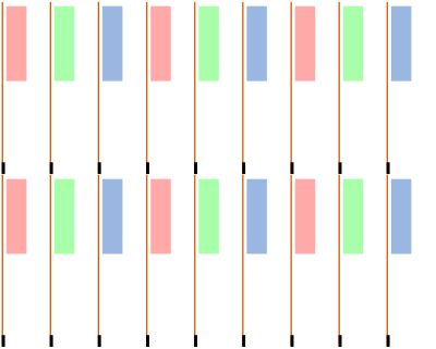 LCD pixel array. Matriz de pixeles LCD. clipart