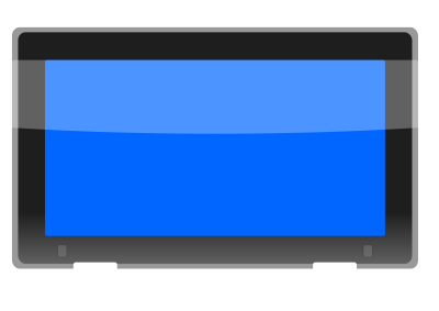 LCD Widescreen Monitor 1 clipart