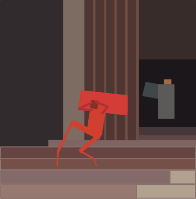 Le diable sorti de l'église clipart