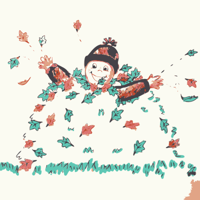 Leaf Boys Leaves 3 clipart