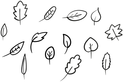 Leaf Set Autumn Colors clipart