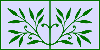 Leafy design 18 (colour) clipart
