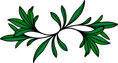 Leafy design 8 (colour) clipart