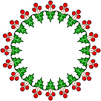 Leafy frame 20 (colour) clipart