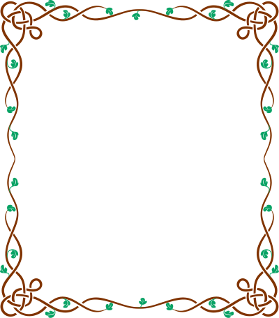 Leafy frame 23 clipart