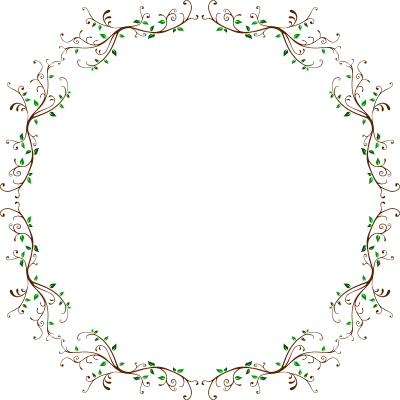 Leafy frame 26 clipart