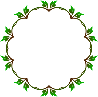 Leafy frame 28 (colour) clipart