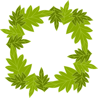 Leafy frame 31 clipart