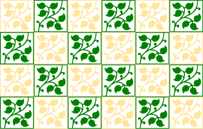 Leafy pattern 11 (colour) clipart