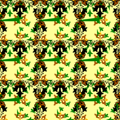 Leafy pattern (colour) clipart