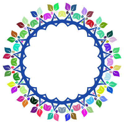 Leafy Type Frame Prismatic clipart