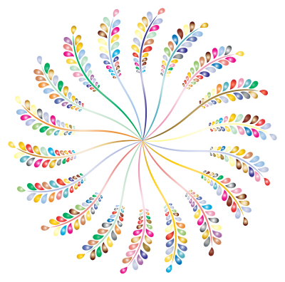 Leafy Vine Design Prismatic 2 clipart