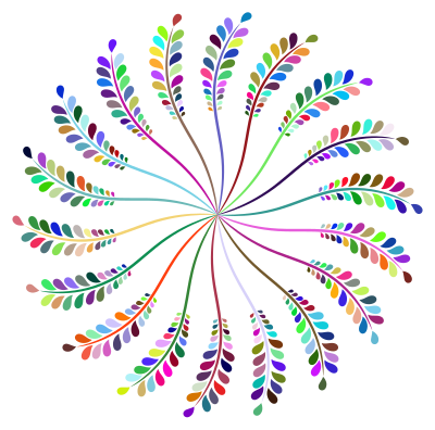 Leafy Vine Design Prismatic clipart