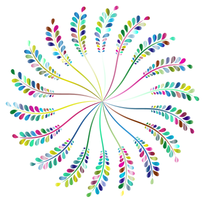 Leafy Vine Design Prismatic 4 clipart