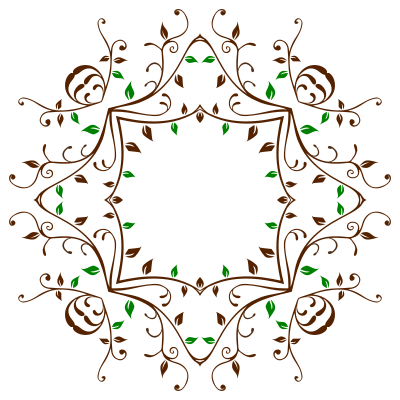 Leafy Vine Frame 3 clipart