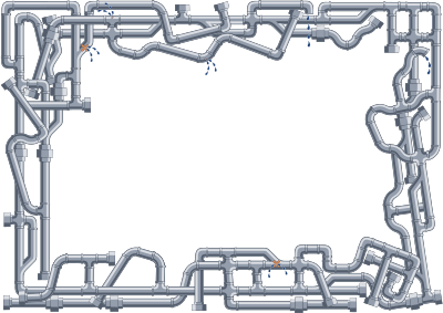 Leaky Pipe Frame - A4 clipart