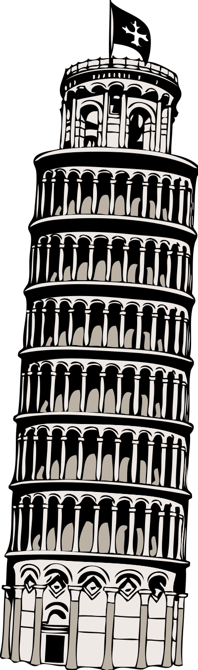 Leaning tower of pisa clipart