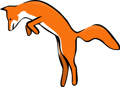 Leaping Red Fox clipart