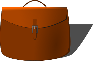 Leather briefcase clipart