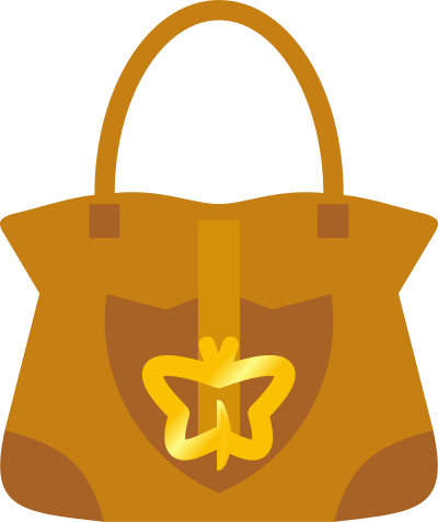 Leather handbag (purse) - Symmetrical clipart