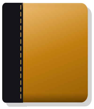 Leather notebook clipart