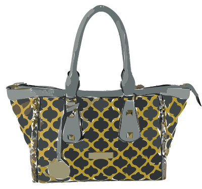 Leather Patterned Bag No Logo clipart