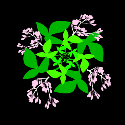 Leaves and blossoms 03 clipart